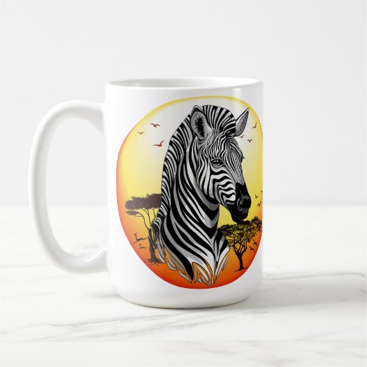 Zebra African Savanna Wild Animal Koffiemok (Links)