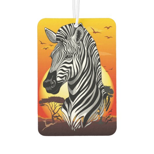 Zebra African Savanna Wild Animal Luchtverfrisser (Achterkant)
