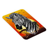 Zebra African Savanna Wild Animal Magneet (Rechterzijde)