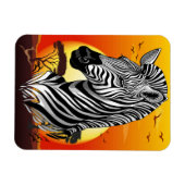 Zebra African Savanna Wild Animal Magneet (Horizontaal)