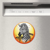 Zebra African Savanna Wild Animal Magneet (Insitu (Vaatwasser))