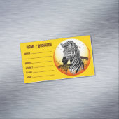 Zebra African Savanna Wild Animal Magnetisch Visitekaartje (Voorbeeld)