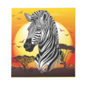 Zebra African Savanna Wild Animal Notitieblok (Voorkant)