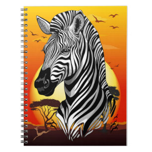 Zebra African Savanna Wild Animal Notitieboek