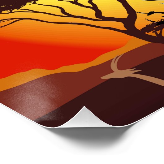 Zebra African Savanna Wild Animal Perfect Poster (Hoek)