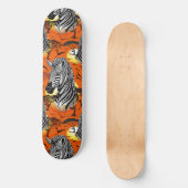 Zebra African Savanna Wild Animal Persoonlijk Skateboard (Voorkant)