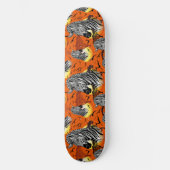 Zebra African Savanna Wild Animal Persoonlijk Skateboard (Voorkant)
