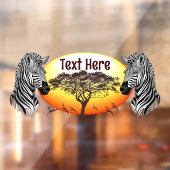Zebra African Savanna Wild Animal Raamsticker (Vel 2)