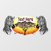 Zebra African Savanna Wild Animal Raamsticker (Vel)