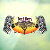 Zebra African Savanna Wild Animal Raamsticker (Vel 3)