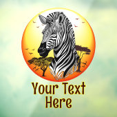 Zebra African Savanna Wild Animal Raamsticker (Vel 3)