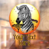 Zebra African Savanna Wild Animal Raamsticker (Vel 2)