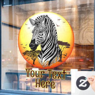 Zebra African Savanna Wild Animal Raamsticker