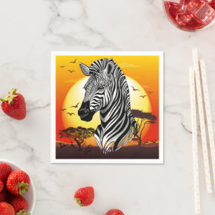 Zebra African Savanna Wild Animal Servet