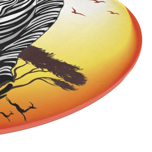 Zebra African Savanna Wild Animal Snijplank (Hoek)