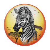 Zebra African Savanna Wild Animal Snijplank (Voorkant)