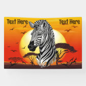 Zebra African Savanna Wild Animal Spandoek (Horizontaal)