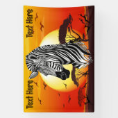 Zebra African Savanna Wild Animal Spandoek (Verticaal)