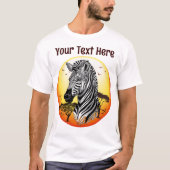 Zebra African Savanna Wild Animal T-shirt (Voorkant)