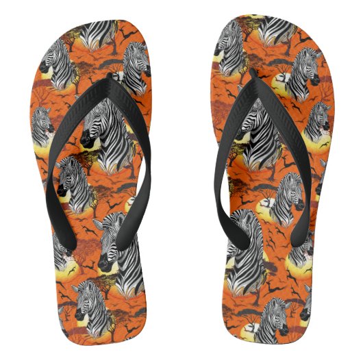 Zebra African Savanna Wild Animal Teenslippers (Voetbed)