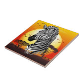 Zebra African Savanna Wild Animal Tegeltje (Zijkant)
