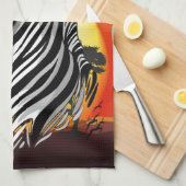 Zebra African Savanna Wild Animal Theedoek (Quarter Fold)