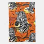 Zebra African Savanna Wild Animal Theedoek (Verticaal)