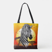 Zebra African Savanna Wild Animal Tote Bag (Achterkant)