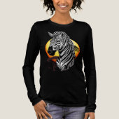 Zebra African Savanna Wild Animal Tri-Blend Shirt (Voorkant)