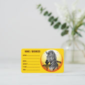 Zebra African Savanna Wild Animal Visitekaartje (Staand voorkant)