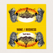 Zebra African Savanna Wild Animal Visitekaartje (Buitenkant ongevouwen)