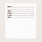 Zebra African Savanna Wild Animal Visitekaartje (Binnenkant ongevouwen)