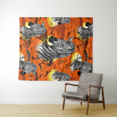 Zebra African Savanna Wild Animal Wandkleed (In Situ (horizontaal))