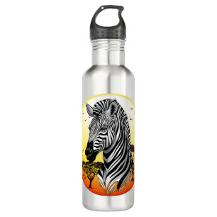 Zebra African Savanna Wild Animal Waterfles