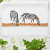 Zebra Afrika Afrikaanse keukenhanddoek voor theedo (Gevouwen)