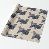 Zebra Afrika Cadeaupapier (Uitgerold)