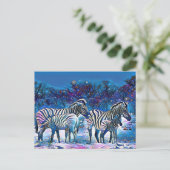 Zebra afrika namibië natuur briefkaart (Staand voorkant)