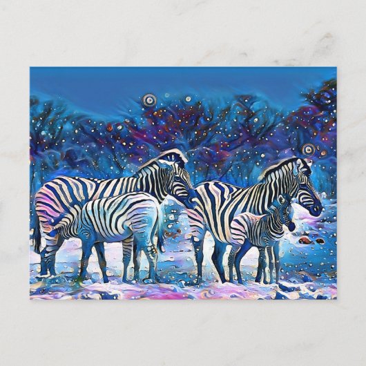 Zebra afrika namibië natuur briefkaart (Voorkant)