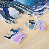 Zebra afrika namibië natuur legpuzzel (Zijkant)