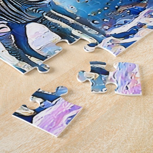 Zebra afrika namibië natuur legpuzzel (Zijkant)