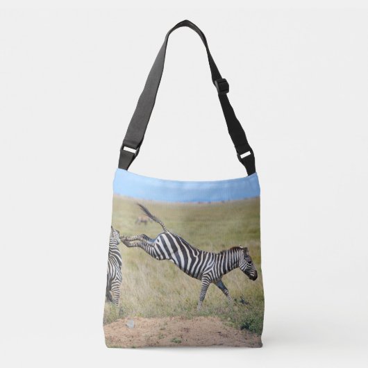 Zebra... Afrika, Serengeti Crossbody Tas (Voorkant)
