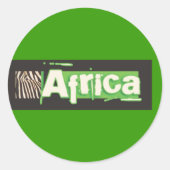 Zebra Afrika stickers (Voorkant)