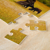 Zebra Afrikaanse Savanne Dieren Reizen Buiten Legpuzzel (Zijkant)
