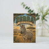Zebra Afrikaanse savanne POPCUT Briefkaart (Staand voorkant)