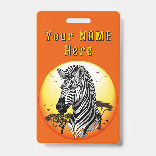 Zebra Afrikaanse Savanne Wilde Dier Badge