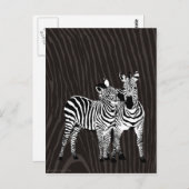 Zebra afspelen briefkaart (Voorkant / Achterkant)