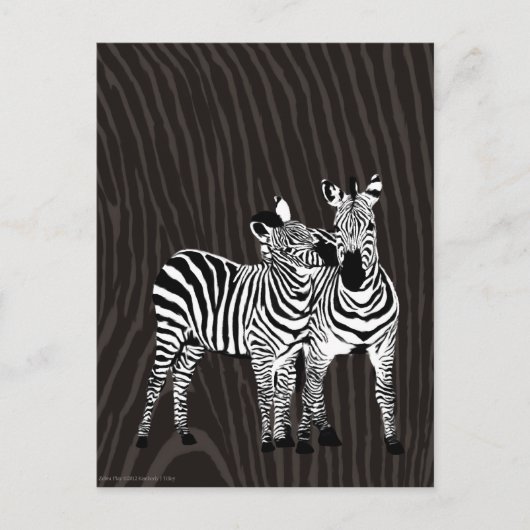 Zebra afspelen briefkaart (Voorkant)