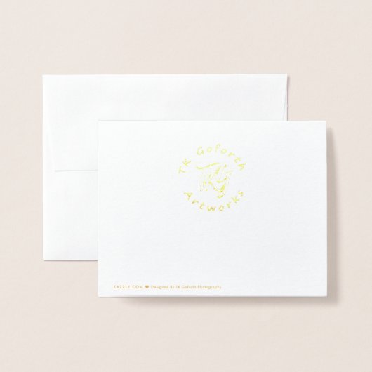 Zebra All Occasion Blank Gold Folie Kaarten (Met envelop)