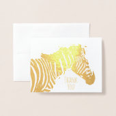 Zebra All Occasion Blank Gold Folie Kaarten (Voorkant met envelop)