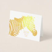 Zebra All Occasion Blank Gold Folie Kaarten (Voorkant)